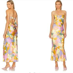 Astr Annabeth Dress Multicolor Floral Backless